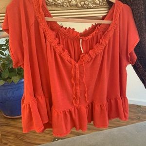 Free People Cropped Shirt